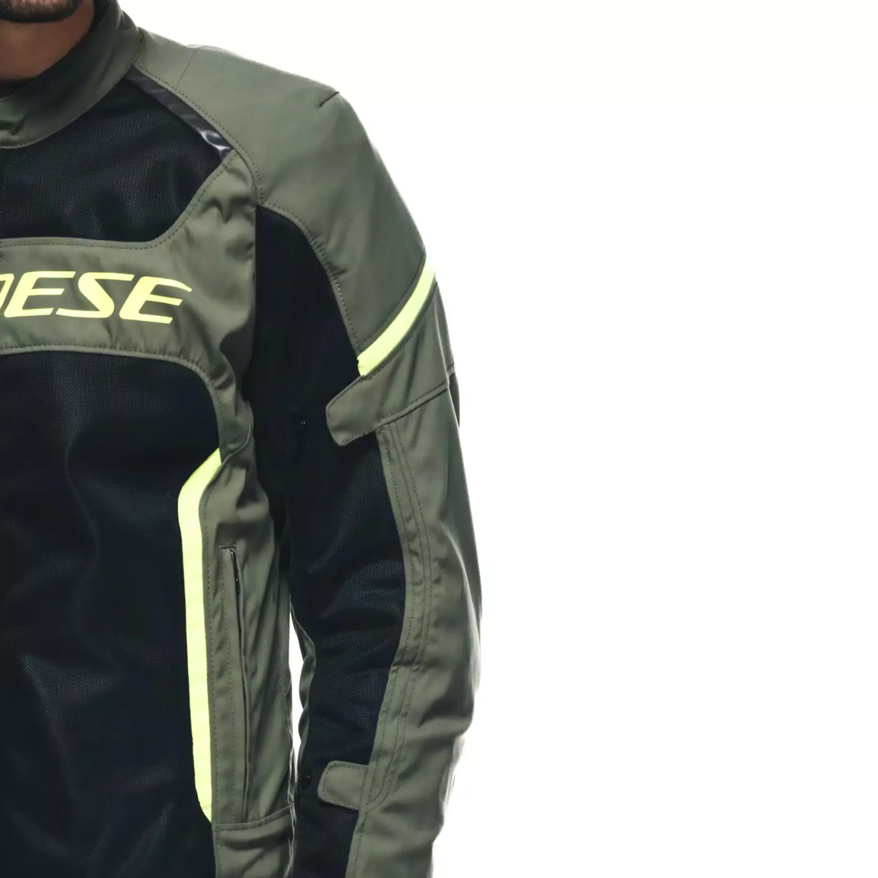 Dainese AIR FRAME 3 TEX JACKET ARMY GREEN/BLACK/FLUO YELLOW Online