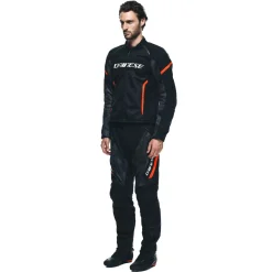 Dainese AIR FRAME 3 TEX JACKET BLACK/BLACK/RED-FLUO