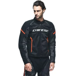 Dainese AIR FRAME 3 TEX JACKET BLACK/BLACK/RED-FLUO