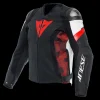 Dainese AVRO 5 LEATHER JACKET BLACK/RED-LAVA/WHITE Outlet