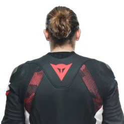 Dainese AVRO 5 LEATHER JACKET BLACK/RED-LAVA/WHITE Outlet