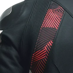 Dainese AVRO 5 LEATHER JACKET BLACK/RED-LAVA/WHITE Outlet