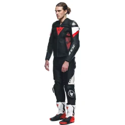 Dainese AVRO 5 LEATHER JACKET BLACK/RED-LAVA/WHITE Outlet