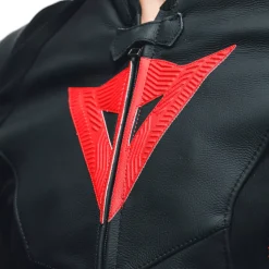 Dainese AVRO 5 LEATHER JACKET BLACK/RED-LAVA/WHITE Outlet