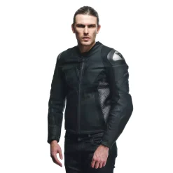 Dainese AVRO 5 LEATHER JACKET BLACK/ANTHRACITE New