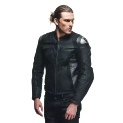 Dainese AVRO 5 LEATHER JACKET BLACK/ANTHRACITE New