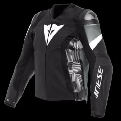 Dainese AVRO 5 LEATHER JACKET BLACK/WHITE/ANTHRACITE Outlet