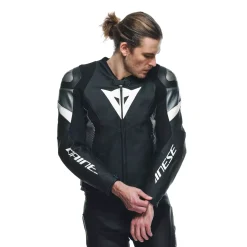 Dainese AVRO 5 LEATHER JACKET BLACK/WHITE/ANTHRACITE Outlet