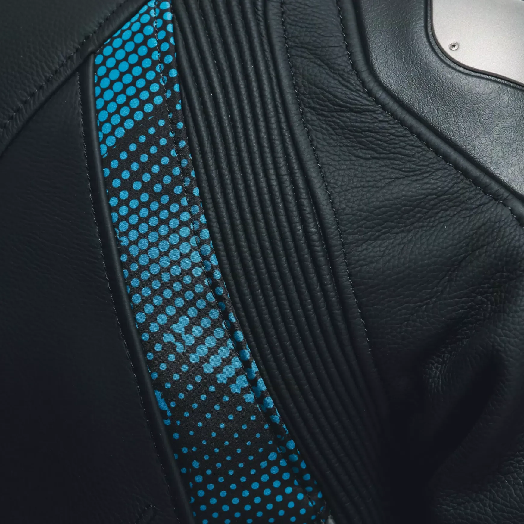 Dainese AVRO 5 LEATHER JACKET WMN BLACK/TEAL/ANTHRACITE Hot