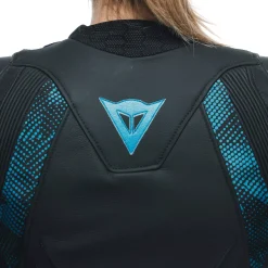 Dainese AVRO 5 LEATHER JACKET WMN BLACK/TEAL/ANTHRACITE Hot