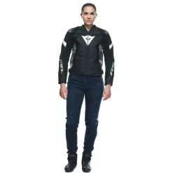 Dainese AVRO 5 LEATHER JACKET WMN BLACK/BLACK/WHITE Best