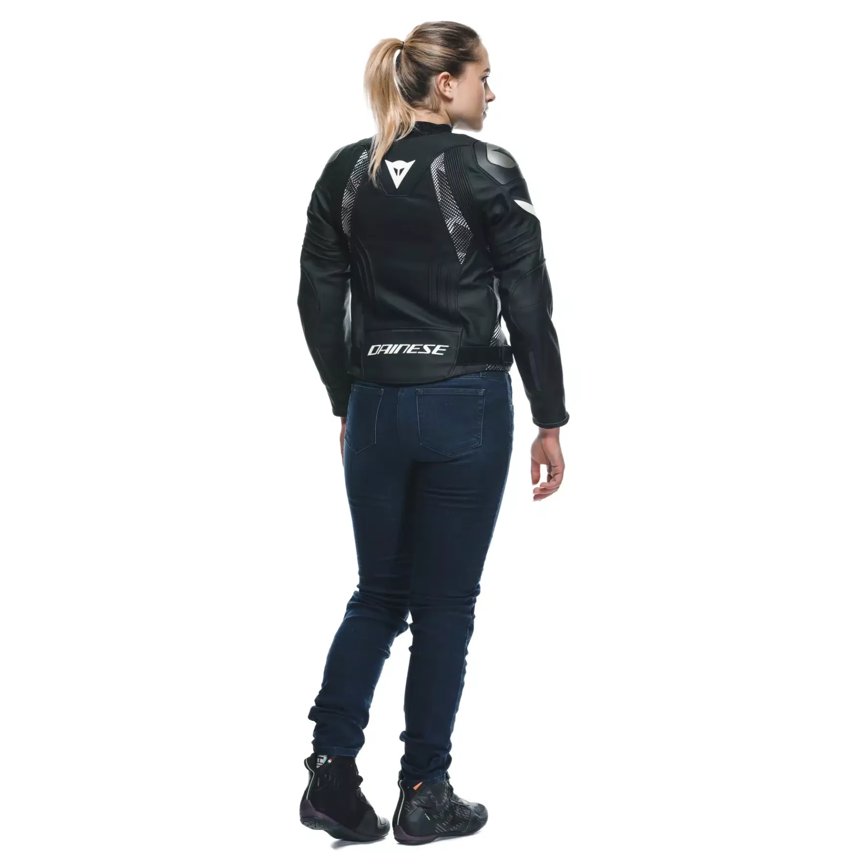 Dainese AVRO 5 LEATHER JACKET WMN BLACK/BLACK/WHITE Best