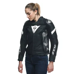 Dainese AVRO 5 LEATHER JACKET WMN BLACK/BLACK/WHITE Best
