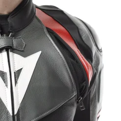 Dainese AVRO 4 LEATHER 2PCS SUIT BLACK/ANTHRACITE/RED-LAVA