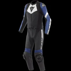 Dainese AVRO 4 LEATHER 2PCS SUIT BLACK/WHITE/BLUE Discount
