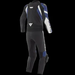 Dainese AVRO 4 LEATHER 2PCS SUIT BLACK/WHITE/BLUE Discount