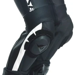 Dainese AVRO 4 LEATHER 2PCS SUIT S/T BLACK-MATT/BLACK-MATT/WHITE Hot