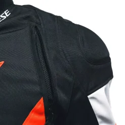 Dainese AVRO 5 TEX JACKET BLACK/RED-FLUO/WHITE