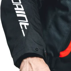 Dainese AVRO 5 TEX JACKET BLACK/RED-FLUO/WHITE