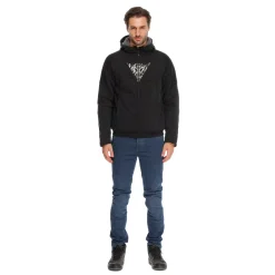 Dainese BOVISA - MOTORRAD-HOODIE MIT PROTEKTOREN HERREN BLACK/WHITE Online