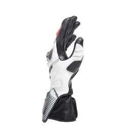 Dainese CARBON 4 LONG LADY LEATHER GLOVES BLACK/WHITE/FLUO-RED Sale