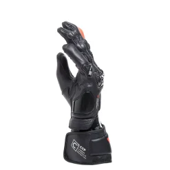 Dainese CARBON 4 LONG LADY LEATHER GLOVES BLACK/WHITE/FLUO-RED Sale
