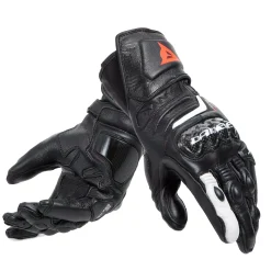 Dainese CARBON 4 LONG LADY LEATHER GLOVES BLACK/BLACK/WHITE Discount