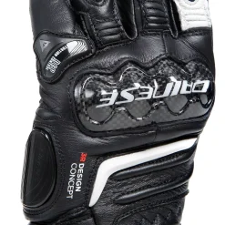 Dainese CARBON 4 LONG LADY LEATHER GLOVES BLACK/BLACK/WHITE Discount