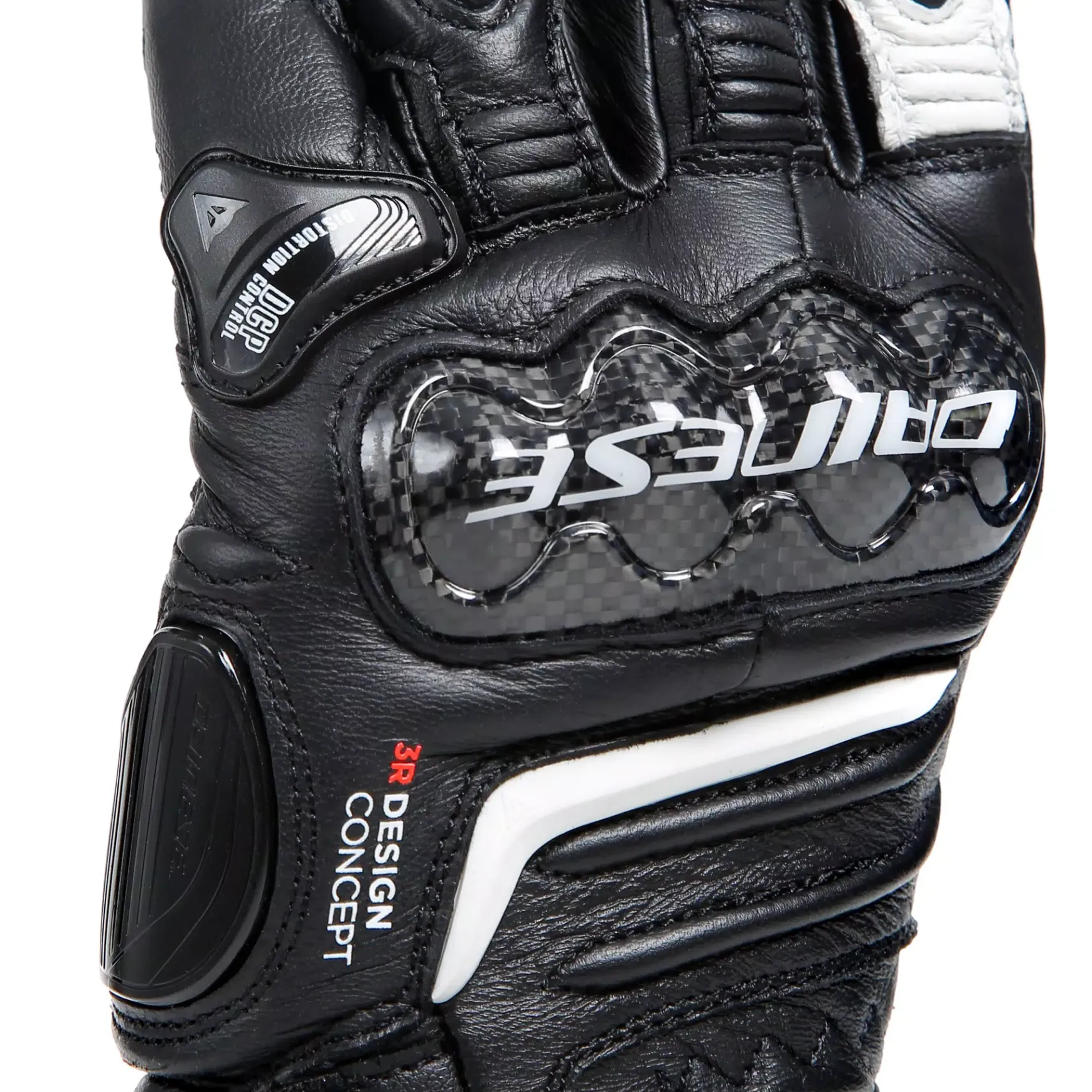 Dainese CARBON 4 LONG LADY LEATHER GLOVES BLACK/BLACK/WHITE Discount