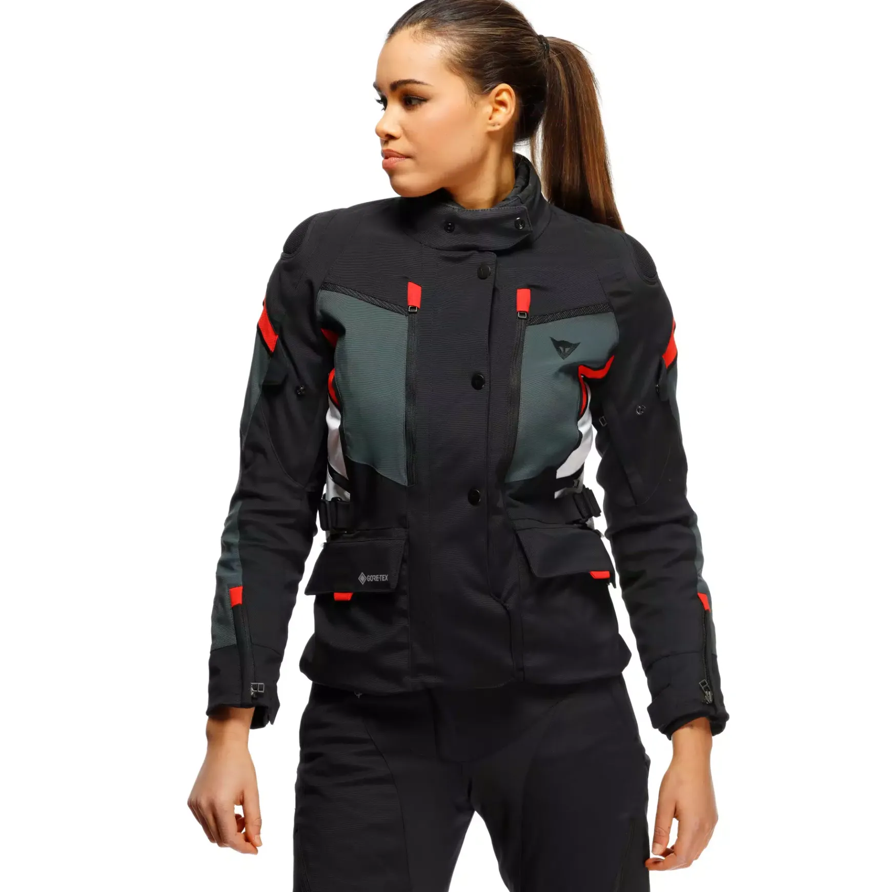 Dainese CARVE MASTER 3 LADY GORE-TEX® JACKET BLACK/EBONY/LAVA-RED Discount
