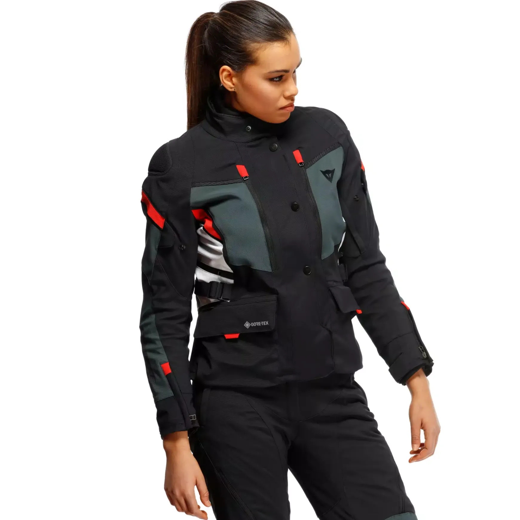 Dainese CARVE MASTER 3 LADY GORE-TEX® JACKET BLACK/EBONY/LAVA-RED Discount