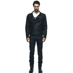 Dainese CHIODO LEATHER JACKET BLACK New