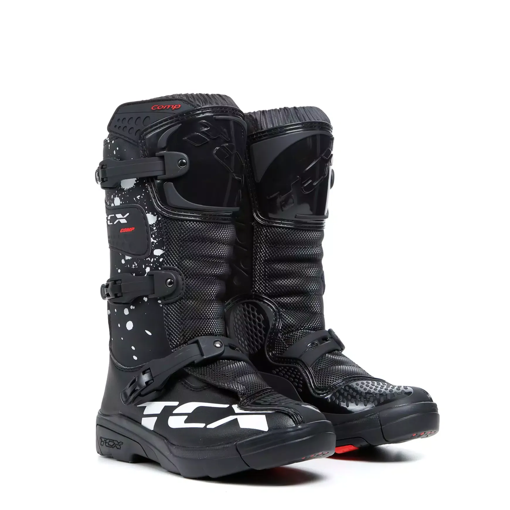 Dainese COMP KID MOTORRADSTIEFEL OFFROAD KINDER - SCHWARZ/SCHWARZ/WEISS New