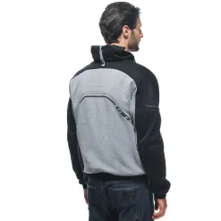 Dainese DAEMON-X SAFETY HOODIE FULL ZIP MELANGE-GRAY/BLACK/RED-FLUO Discount