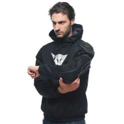 Dainese DAEMON-X SAFETY HOODIE FULL ZIP BLACK/BLACK/WHITE Clearance