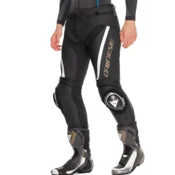 Dainese DELTA 4 - MOTORRADHOSE AUS LEDER HERREN BLACK/TIBETAN PLATINUM/WHITE Online