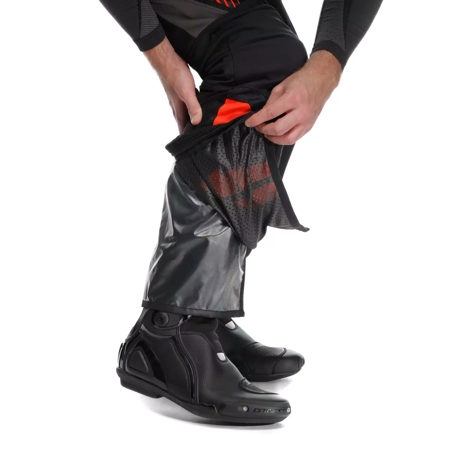 Dainese DRAKE 2 AIR ABSØLUTESHELL PANTS BLACK/RED-FLUO