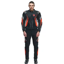 Dainese DRAKE 2 AIR ABSØLUTESHELL PANTS BLACK/RED-FLUO