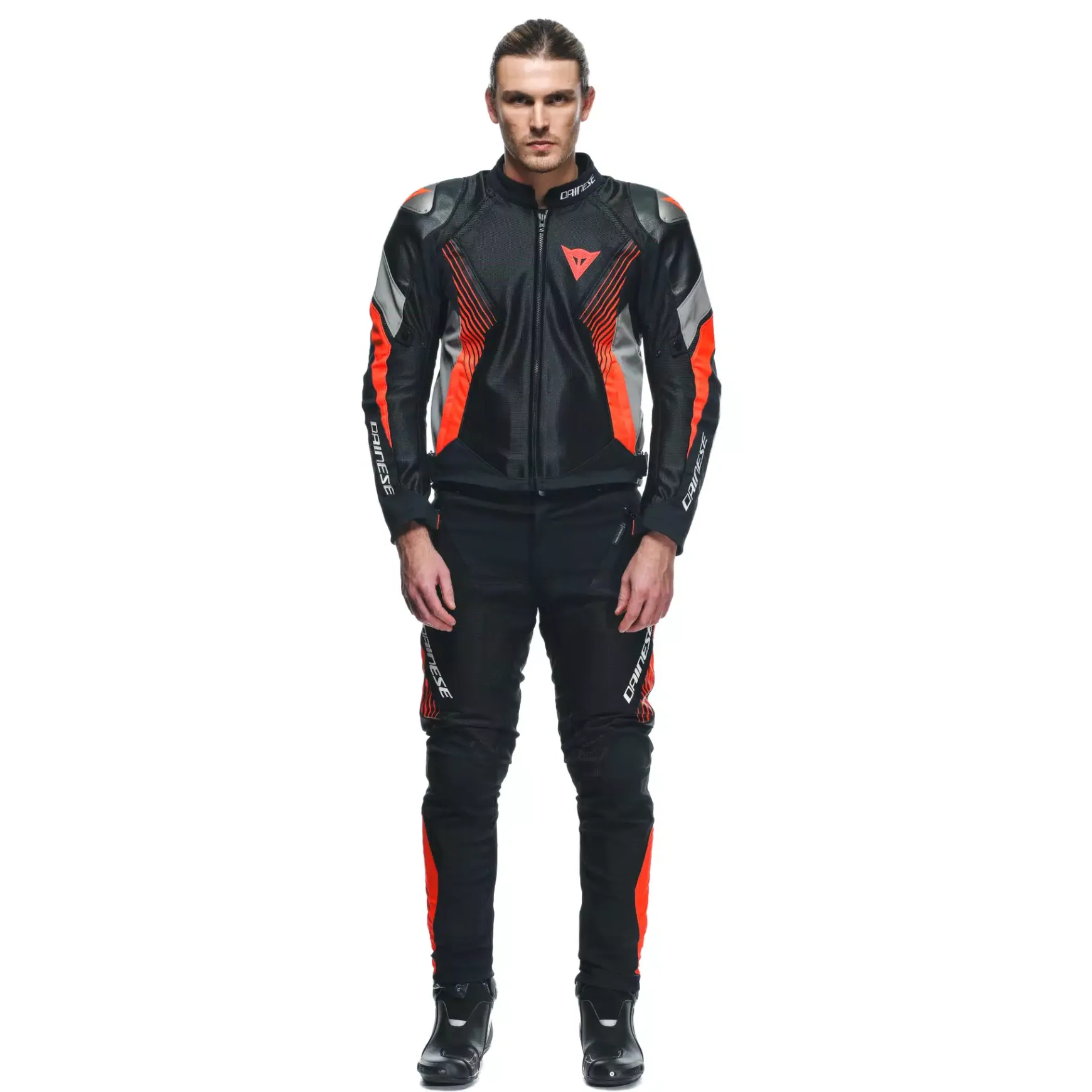 Dainese DRAKE 2 AIR ABSØLUTESHELL PANTS BLACK/RED-FLUO