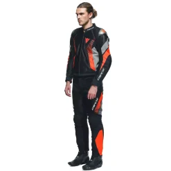 Dainese DRAKE 2 AIR ABSØLUTESHELL PANTS BLACK/RED-FLUO