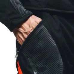 Dainese DRAKE 2 SUPER AIR TEX PANTS BLACK/ANTHRACITE/RED-FLUO Discount