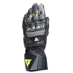 Dainese DRUID 4 LEATHER GLOVES BLACK/CHARCOAL-GRAY/FLUO-YELLOW Best