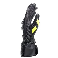 Dainese DRUID 4 LEATHER GLOVES BLACK/CHARCOAL-GRAY/FLUO-YELLOW Best