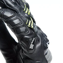 Dainese DRUID 4 LEATHER GLOVES BLACK/CHARCOAL-GRAY/FLUO-YELLOW Best