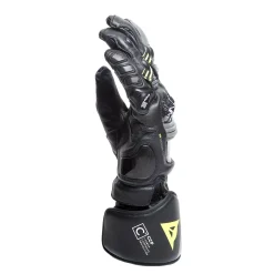 Dainese DRUID 4 LEATHER GLOVES BLACK/CHARCOAL-GRAY/FLUO-YELLOW Best