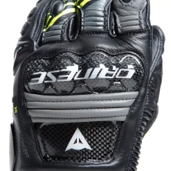 Dainese DRUID 4 LEATHER GLOVES BLACK/CHARCOAL-GRAY/FLUO-YELLOW Best