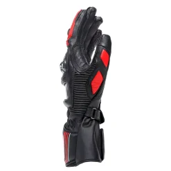 Dainese DRUID 4 LEATHER GLOVES BLACK/LAVA-RED/WHITE Clearance