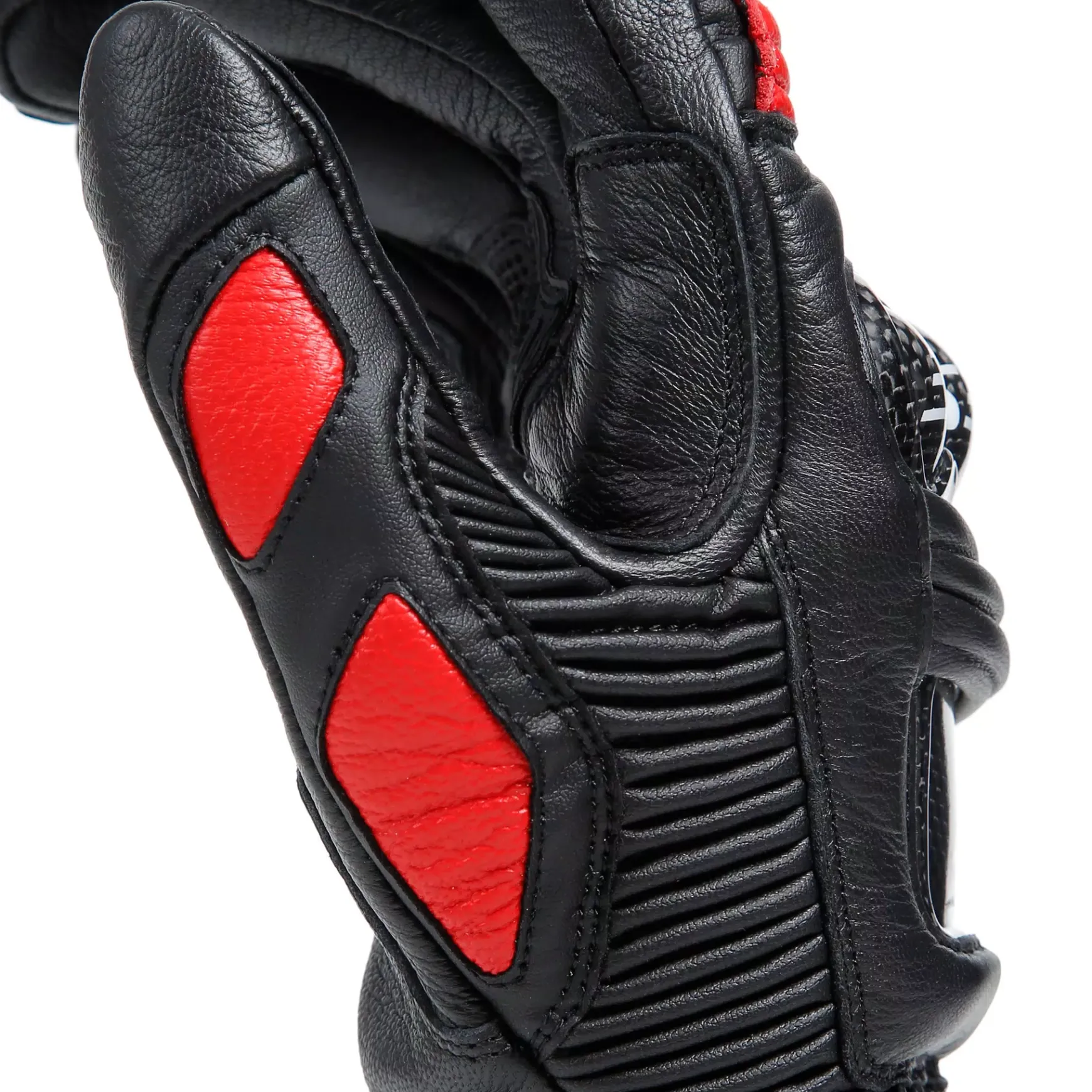 Dainese DRUID 4 LEATHER GLOVES BLACK/LAVA-RED/WHITE Clearance