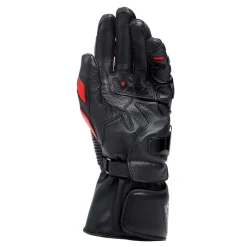 Dainese DRUID 4 LEATHER GLOVES BLACK/LAVA-RED/WHITE Clearance