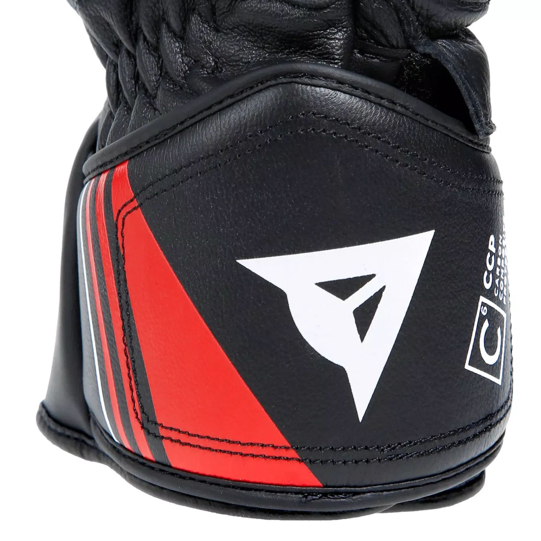 Dainese DRUID 4 LEATHER GLOVES BLACK/LAVA-RED/WHITE Clearance